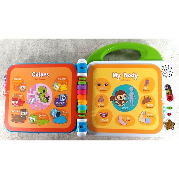 Leap Frog Learning Friends 100 Words Book Educational English Spanish Bilingual - Picture 2 of 4